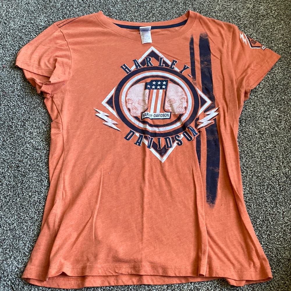 Orange Harley Tee NWOT